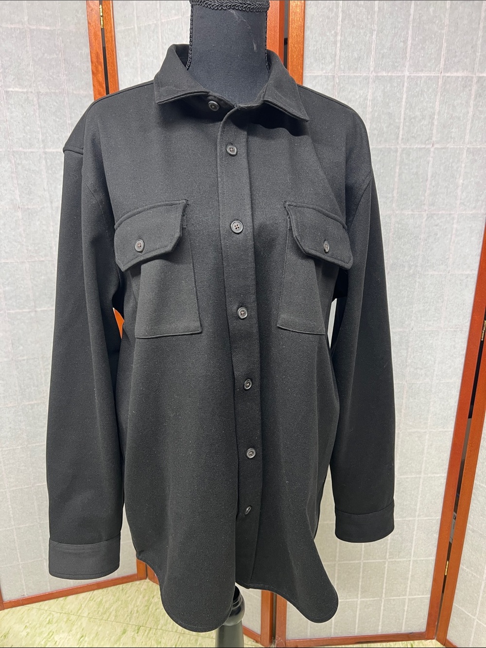 BYLT Basics Black Casual Button-Down Shirt